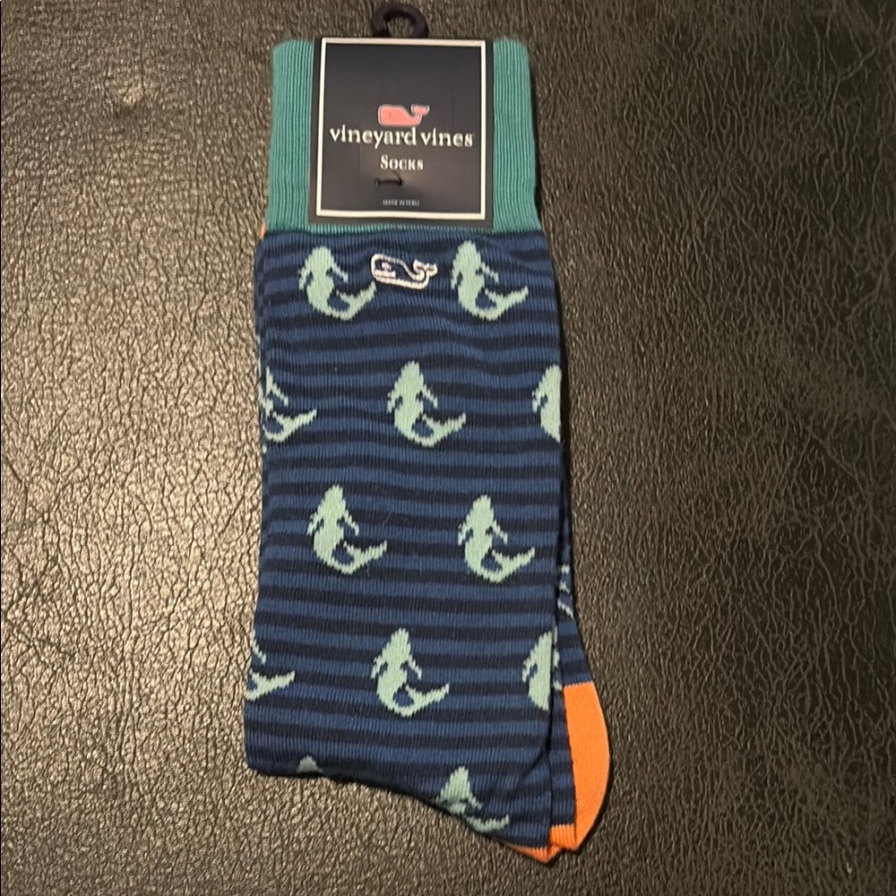 Vineyard Vines Blue and Green Mermaid Socks
